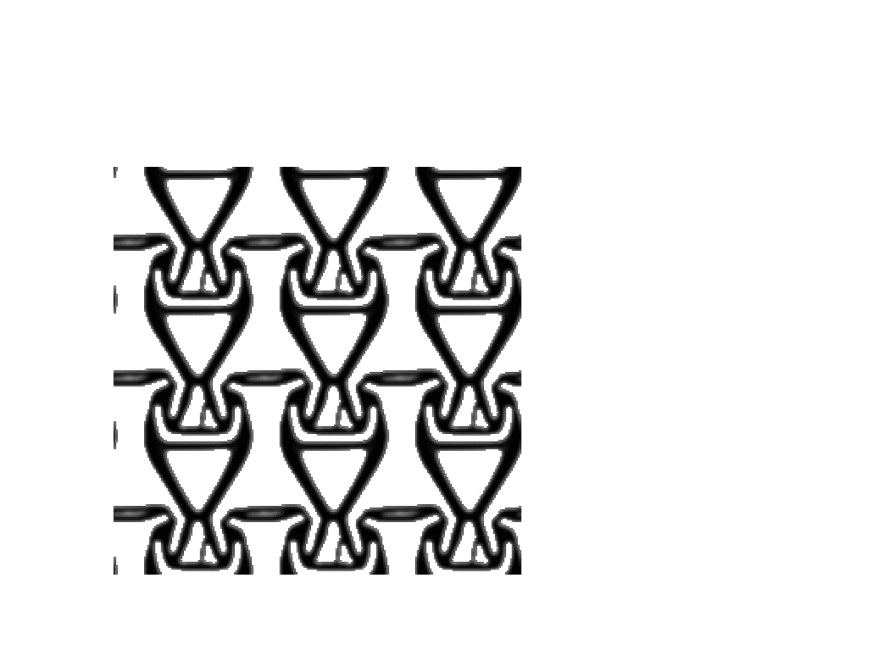 Case (a): NPR Design at Finite Strain: animation of the deforming microstructure