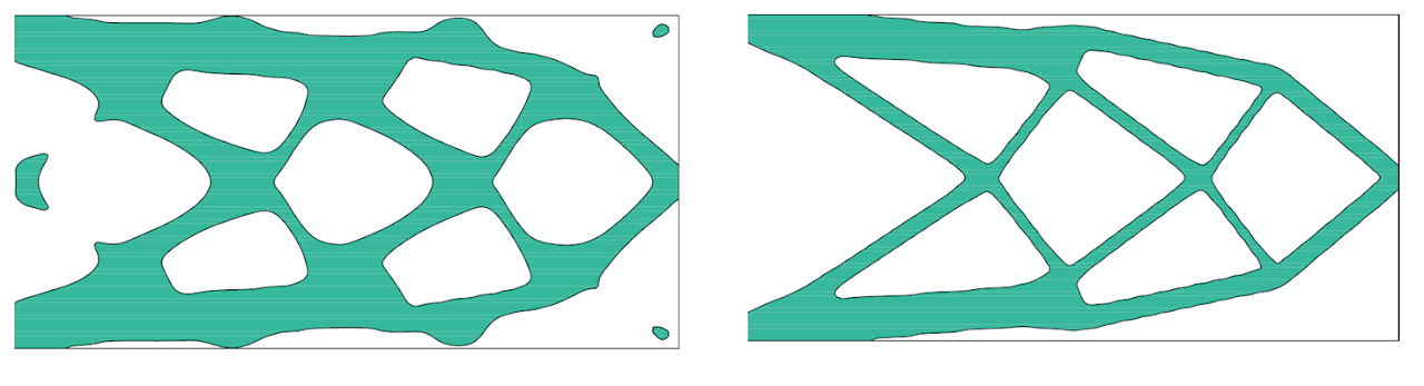 Optimized metamaterial microstructures with larger voids